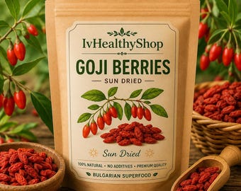 Sonnengetrocknete Goji-Beeren | Lycium barbarum | Premium-Qualität | Natürliches Superfood | Getrocknete ganze Beeren | Keine Zusatzstoffe
