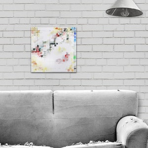 Mein Aquarell-Malerei von &quot;pixelig miK1&quot; auf Leinwand von Plaggy physischen Dimensionen 15,8 x 15,8 Zoll/40 x 40 cm