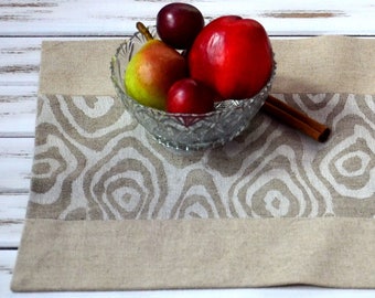 Linen placemats, set of 2 natural linen mats, reversible placemats, double sided placemats, ecofriendly, rustic linen tabletop, table linens