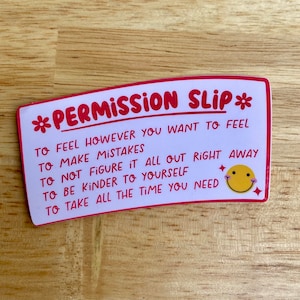 Mental Health Sticker-Permission to feel how you feel-FREE SHIPPING