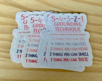 Mental Health Sticker-Grounding Techniques-FREE SHIPPING