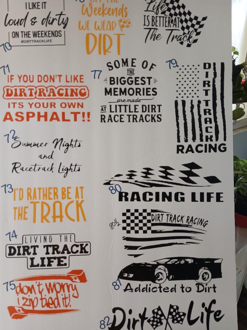 Dirt Track Decals Etsy