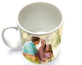 PERSONALISED Mug CUSTOM PRINTED white ceramic Tea Coffee Mug gift cup with your pictures, logos, text or photos