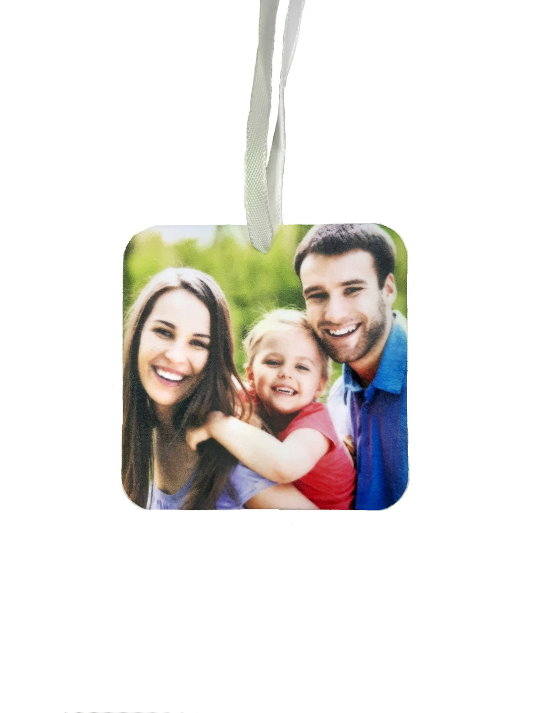 Car Air Freshener Personalised Gift Custom Printed Photo Square Shape