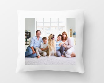 Personalised Cushion Cover PHOTO PRINTED picture / logo / text filling optional double side print 16"x16" 40cm Gift