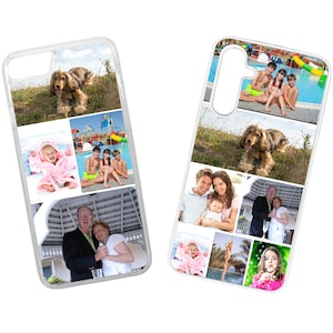 Personalised white phone case Photo Custom printed cover for Samsung & iPhone 11 12 13 14 15 Pro Max Plus Galaxy A S Silicone sides