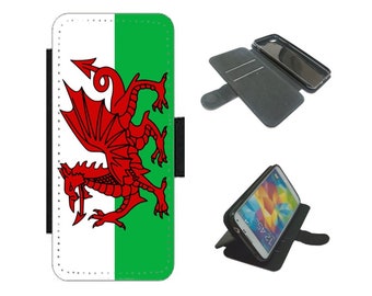 WELSH FLAG Wallet Phone Case Cover For iPhone / Samsung Wales dragon