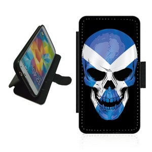 Funda de teléfono con diseño de calavera de bandera escocesa para iPhone / Samsung Escocia St Andrews