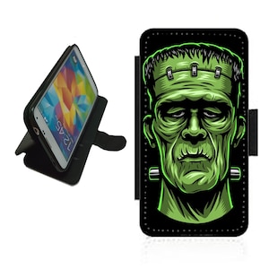 Capa de telefone tipo carteira Frankenstein Monster para iPhone / Samsung novidade Horror Halloween