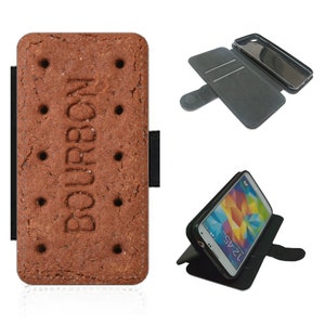 Capa de celular tipo carteira Bourbon Biscuit para iPhone / Samsung novidade divertida dunk A12 A13 A14 A15 A25 A55 S24 S23 S22