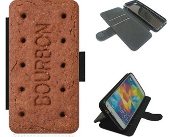 Bourbon Biscuit Wallet Phone Case Cover For iPhone / Samsung novelty fun dunk A12 A13 A14 A15 A25 A55 S24 S23 S22