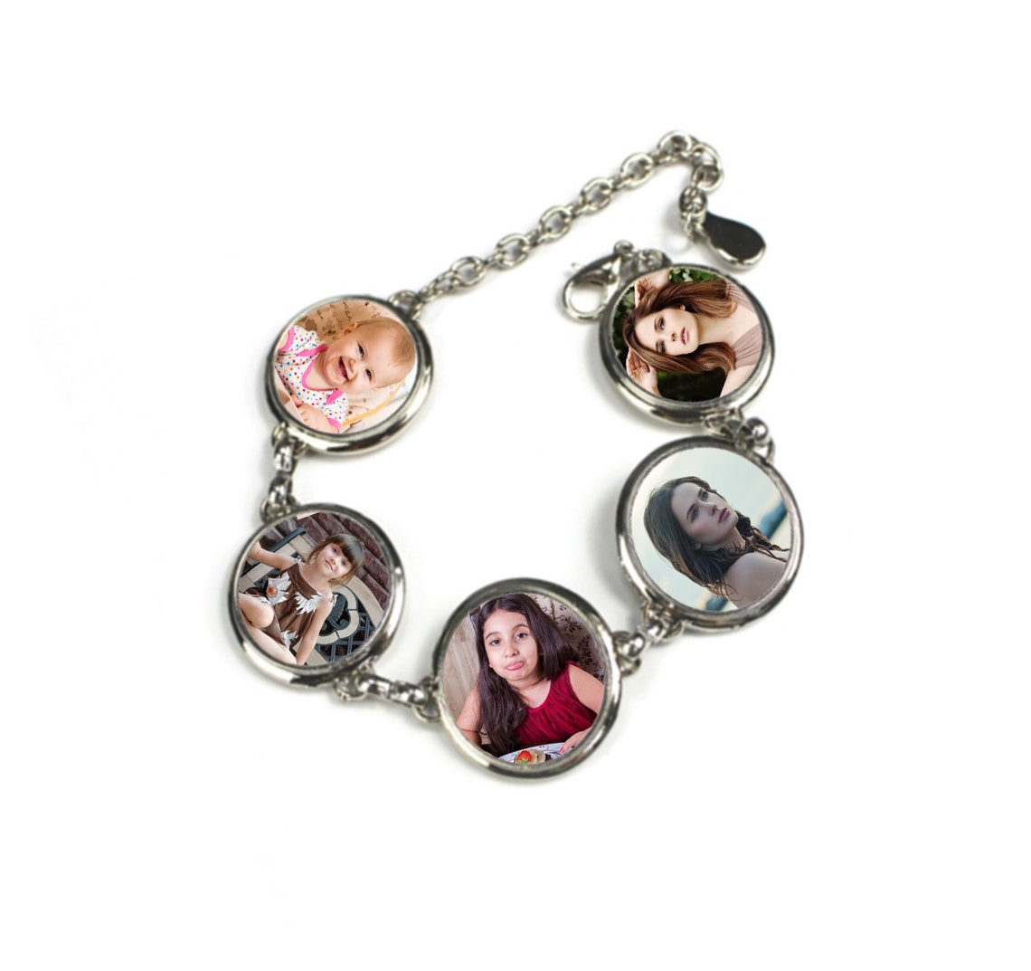 Personalised Photo Bracelet Custom Printed With 5 Pictures Etsy