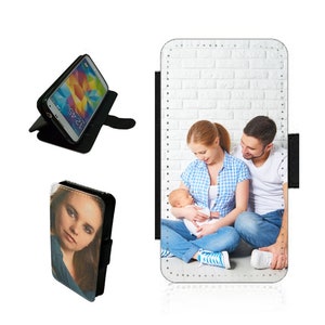 Funda personalizada para teléfono móvil Samsung Galaxy A12 5g con tapa y estampado personalizado de goma con tus imágenes, fotos, texto y logotipo.