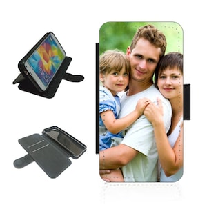 Carteira de capa de telefone PERSONALIZADA para Samsung Galaxy S23 FE Impressão PERSONALIZADA Capa de borracha/carteira flip para celular com imagem/foto/texto