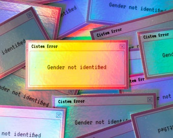 Gender Not Identified Holographic Sticker