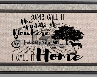 Some Call It The Middle Of Nowhere Ranch/Farm 18x30 Welcome Mat