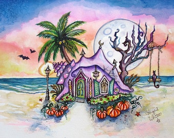 Autumn Conch House, Key West Art Print by Abigail White