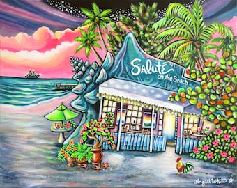 Salute, on the Beach, Key West art print by Abigail White