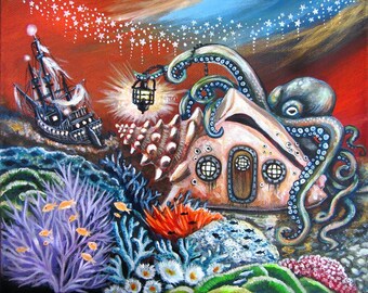 De tuin van een octopus