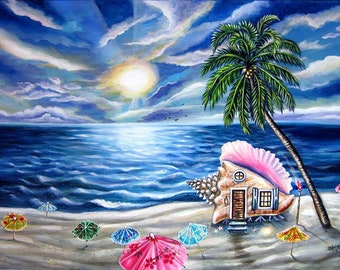 Tropische zonsondergang Conch House