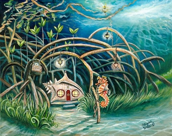 Mangrove Cove - Key West, FL - Art Print door Abigail White