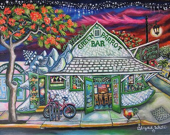 Green Parrot Bar, Key West, Florida, Florida Keys, lokale Key West-kunst