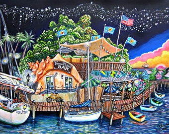 Canvas Print van Schooner Wharf Bar