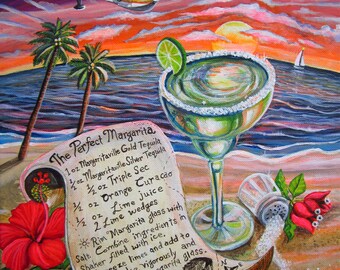 Perfect Margarita, Key West Florida Art Print