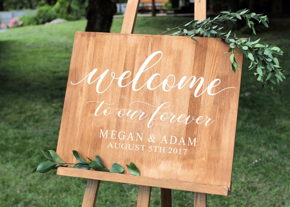 Diy Wedding Sign Wedding Decor Rustic Wedding Sign Wood Etsy