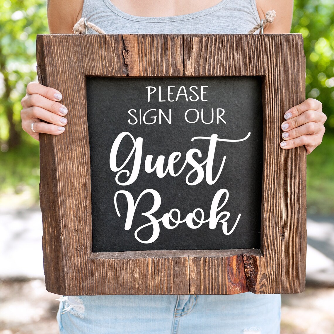 Guest Book Sign for Rustic Wedding Decor Guestbook Sign Etsy