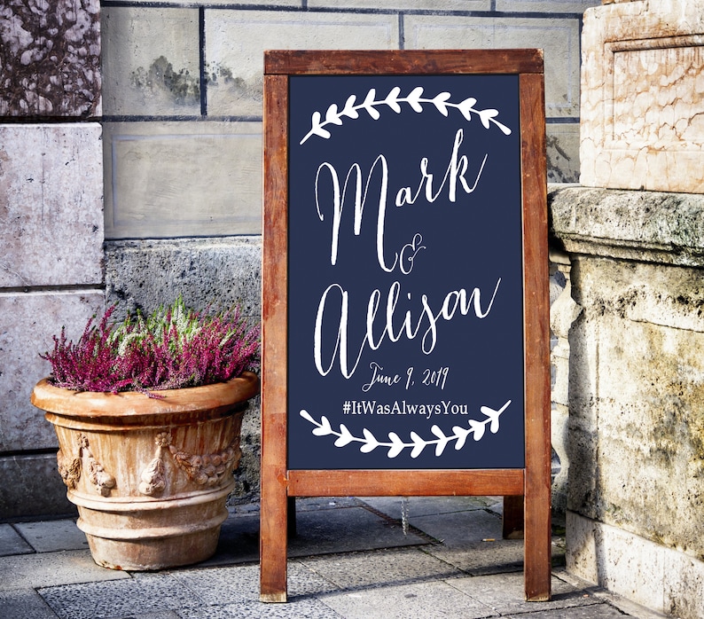 DIY Rustic Wedding Repection Sign Welcome Sign Wedding image 1