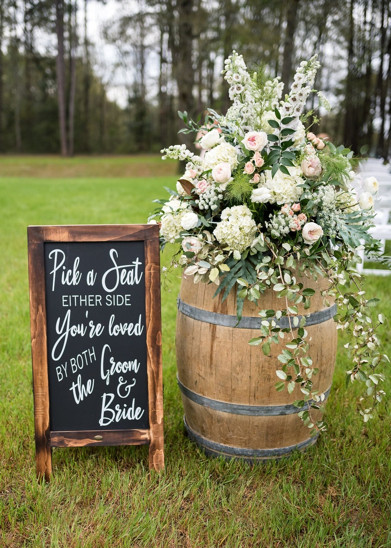 Wedding Reception Decor Seating Sign Pick a Seat Not a image 0