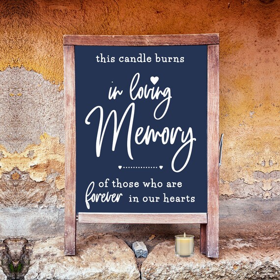 Wedding Memorial Sign In Loving Memory Chalkboard Decal Etsy