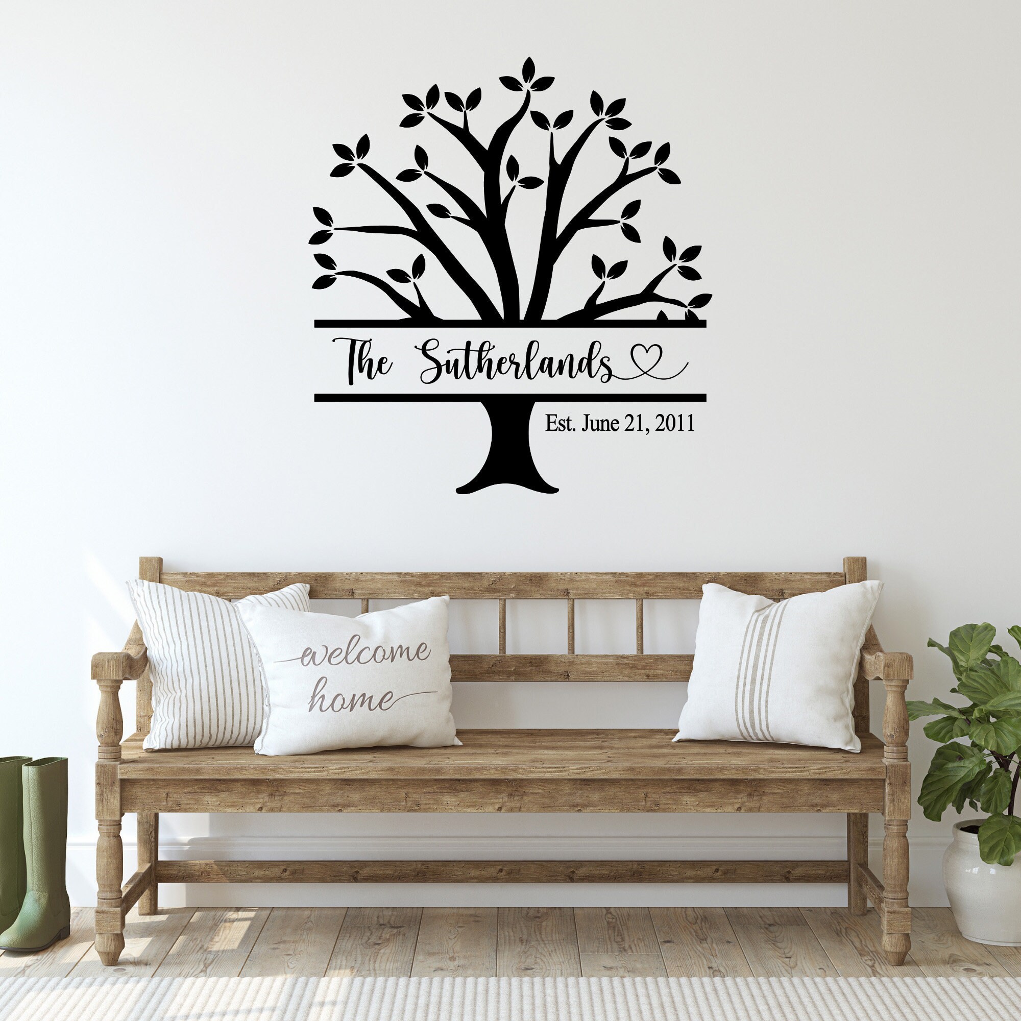Family Tree Wall Decal Create Your Own Sign Gift Idea Etsy