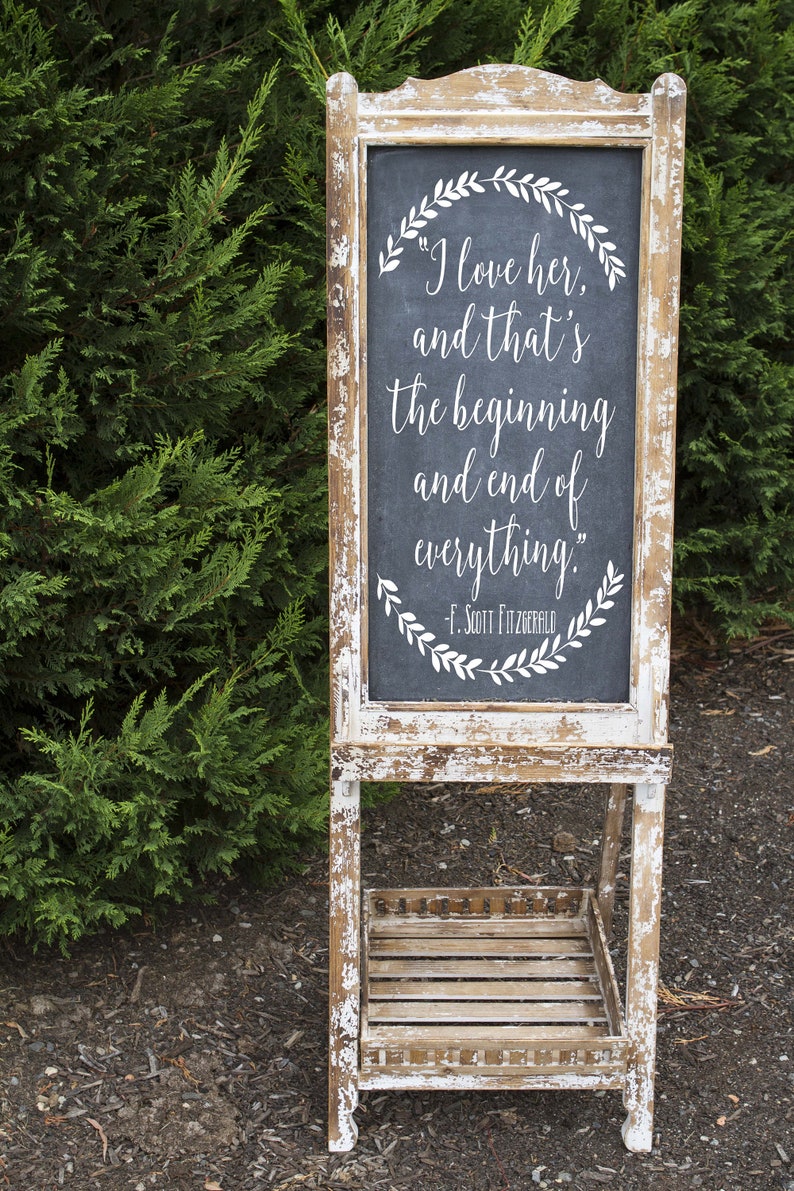 DIY Wedding Reception Sign Chalkboard Decal Wedding Signs