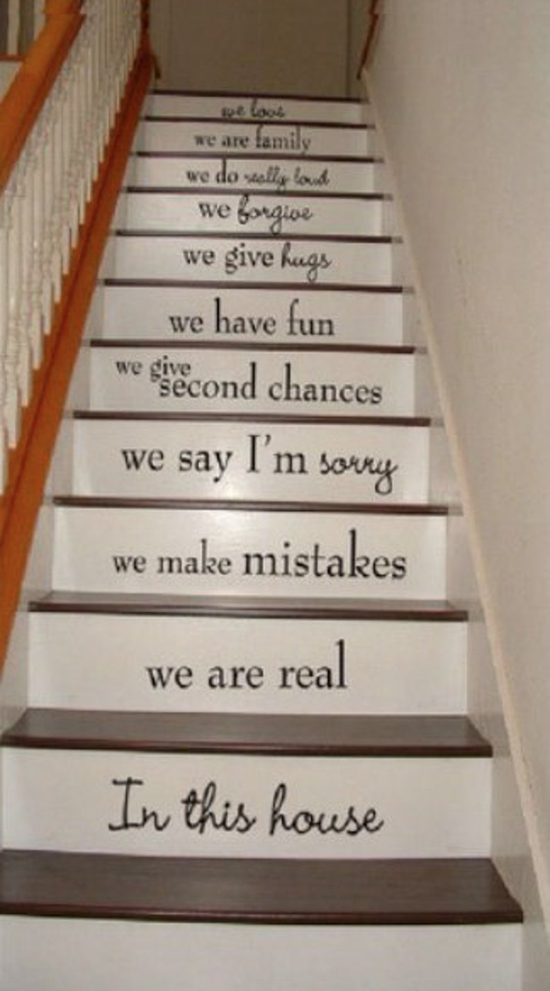 House Rules Stair Decal Stickers Family Rules Decal Sticker Etsy