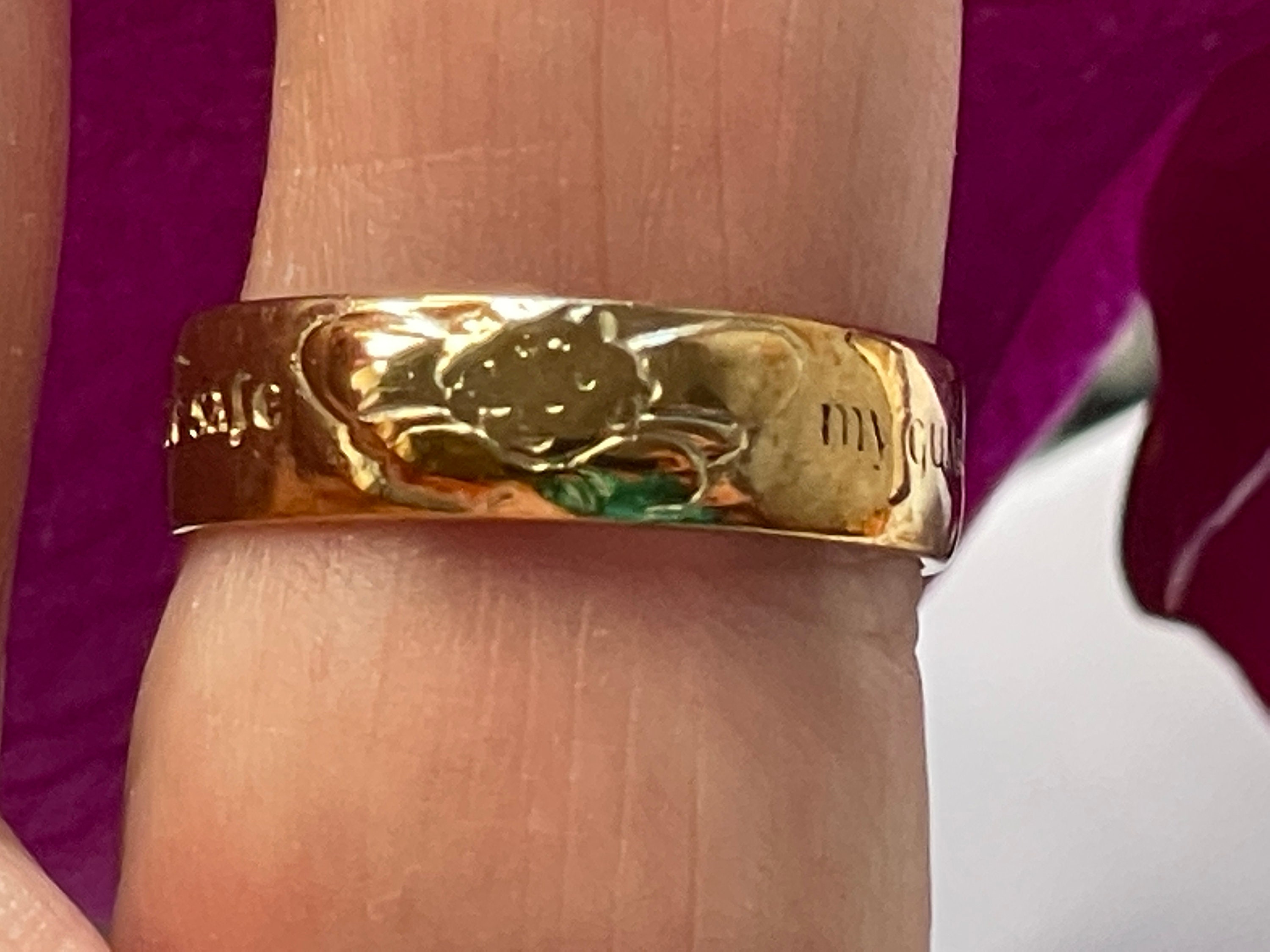 9ct gold guardian angel ring deals