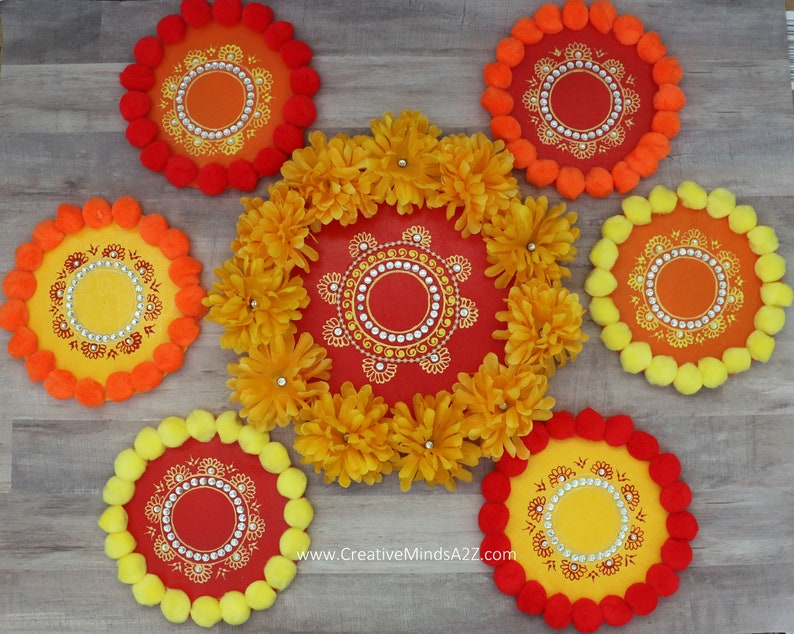 Beautiful Diwali decor/Home decor /Wedding decor/henna tealights/Diwali favor/Mehndi nite Mehndi party decor table decor Indian festival