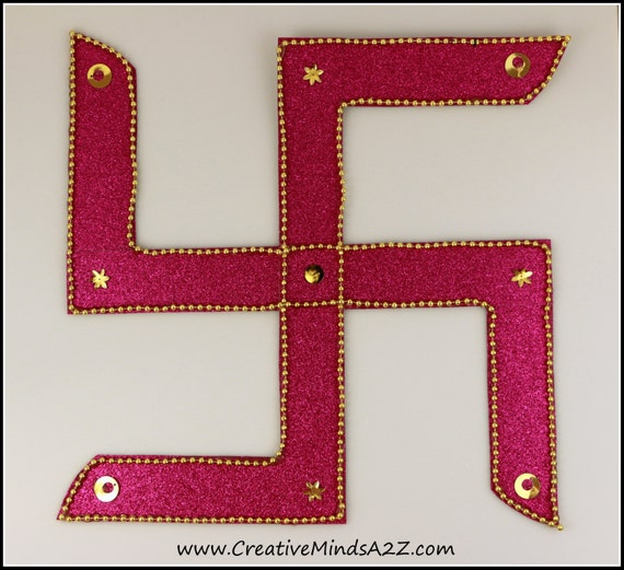 Hindu Swasti Swastik Symbol Wall Decor Indian Wedding Etsy