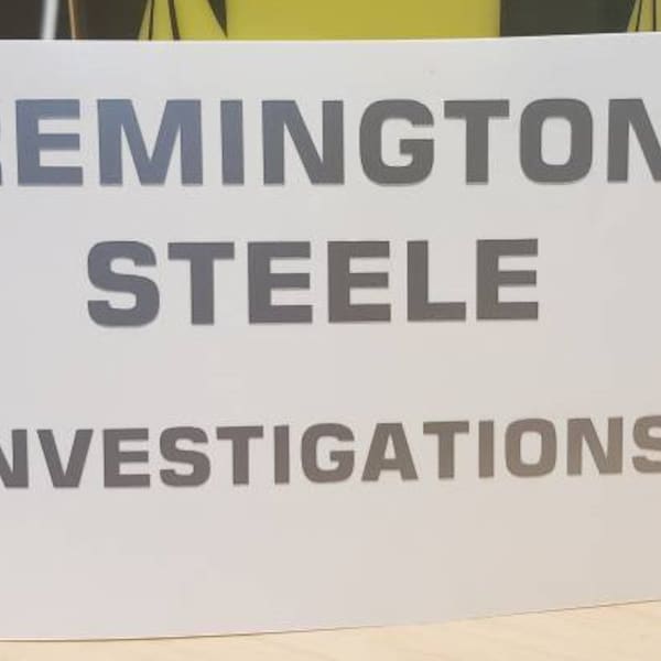 Remington Steele Sticker / Vinyl Decal / Laptop Decal / Water Bottle Sticker / Car Decal