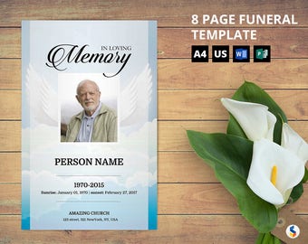 memorial program etsy