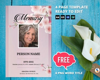 eagle sky funeral program template obituary program etsy