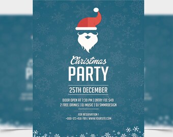 golden christmas invitation flyer template golden christmas etsy invitation flyer