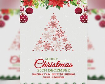 christmas party flyer template christmas invitation flyer etsy christmas microsoft word templates