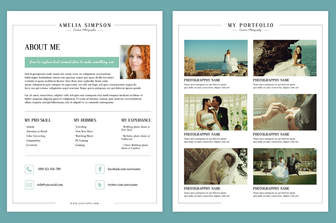 About Me Page About Me Page and Portfolio for Professional Etsy