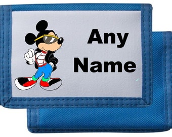 Personalised Mickey Mouse Wallet Available In Black/Pink/Blue/Red