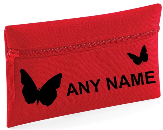 Personalised Name Butterfly Pencil Case