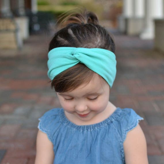 mint green baby headband