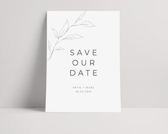 Save the Date Card Wedding Invitation Suite Additional Card Printed (HAYLEY, KATELYN)
