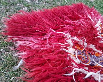 Stammes Ziege Haar Einzigartige Kelim Teppich 4 1 X 5 1